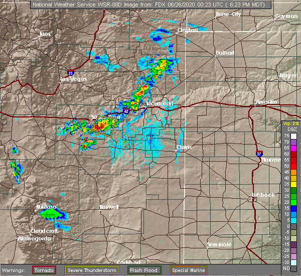 Interactive Hail Maps Hail Map for Lake Sumner, NM