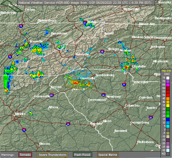 Interactive Hail Maps Hail Map for Greenville, SC