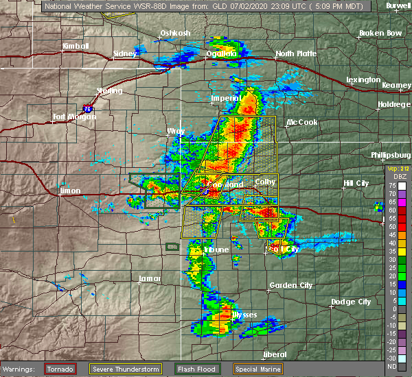 Interactive Hail Maps Hail Map for Goodland, KS