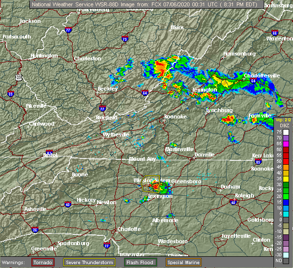 Interactive Hail Maps Hail Map for WinstonSalem, NC