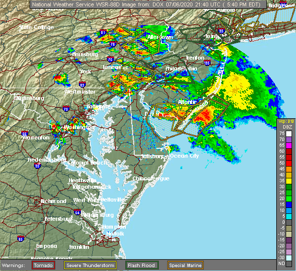 Interactive Hail Maps Hail Map for Ocean City, NJ