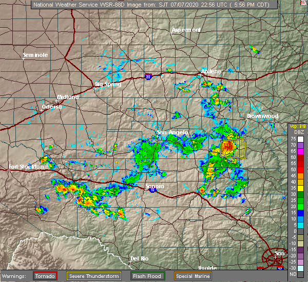 Interactive Hail Maps Hail Map for Brady, TX
