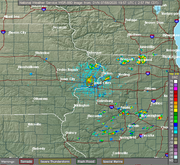 Interactive Hail Maps Hail Map for Davenport, IA