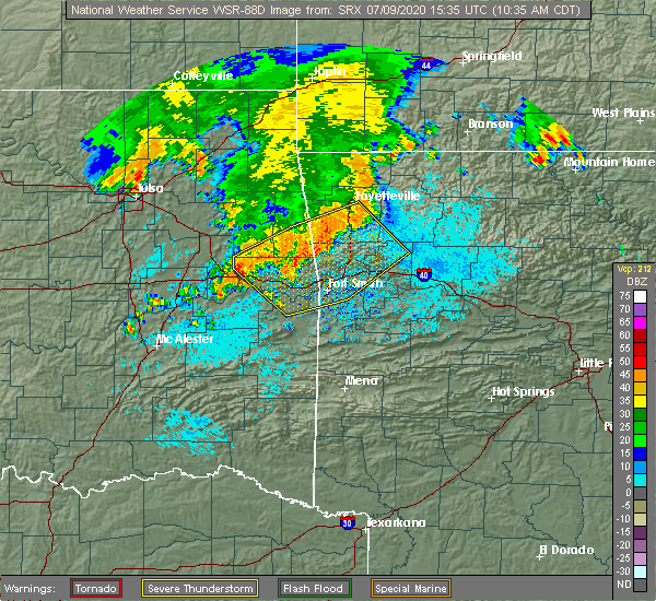 Interactive Hail Maps Hail Map for Fort Smith, AR
