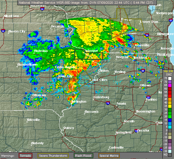 Interactive Hail Maps Hail Map for Davenport, IA