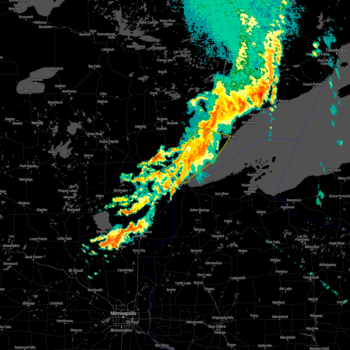 Interactive Hail Maps Hail Map for Silver Bay, MN