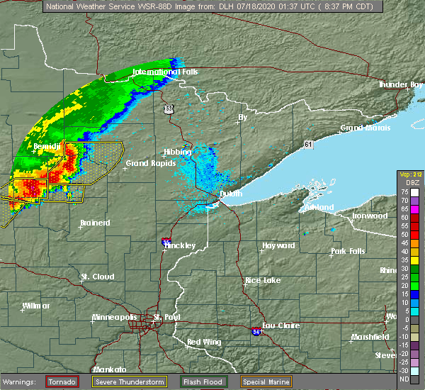 Interactive Hail Maps Hail Map for Walker, MN