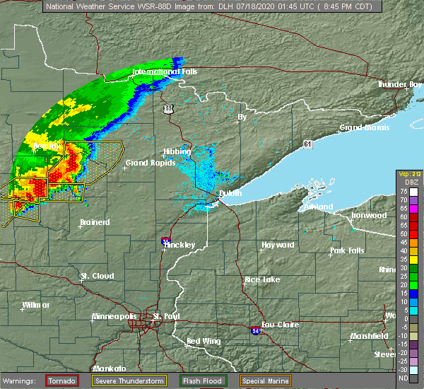 Interactive Hail Maps Hail Map for East Gull Lake, MN