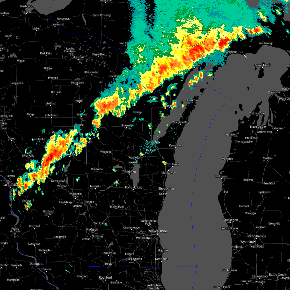 Interactive Hail Maps Hail Map for Chatham, MI