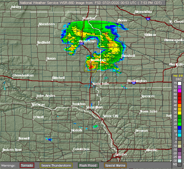 Interactive Hail Maps Hail Map for Flandreau, SD