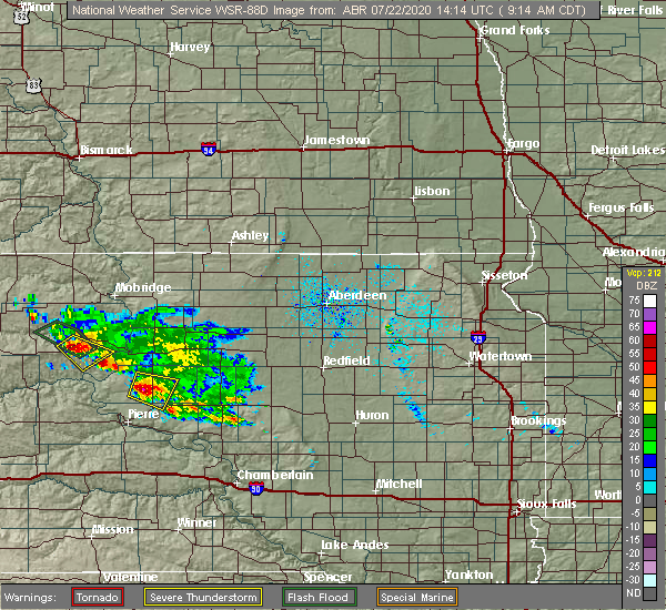 Interactive Hail Maps Hail Map for Onida, SD