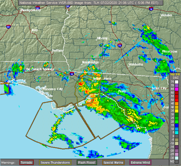 Interactive Hail Maps Hail Map for Hosford, FL