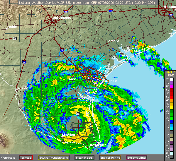 Interactive Hail Maps Hail Map for Aransas Pass, TX