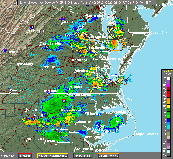 Interactive Hail Maps Hail Map for Warsaw, VA