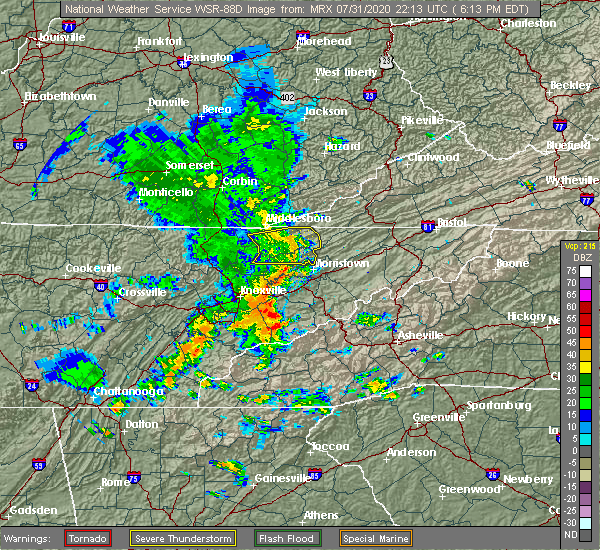 Interactive Hail Maps Hail Map for Gatlinburg, TN