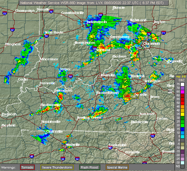 Interactive Hail Maps Hail Map for Danville, KY