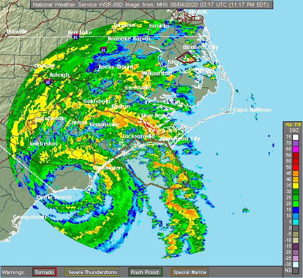 Interactive Hail Maps Hail Map for New Bern, NC