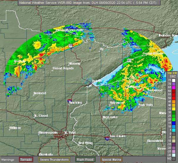 Interactive Hail Maps Hail Map for Bigfork, MN