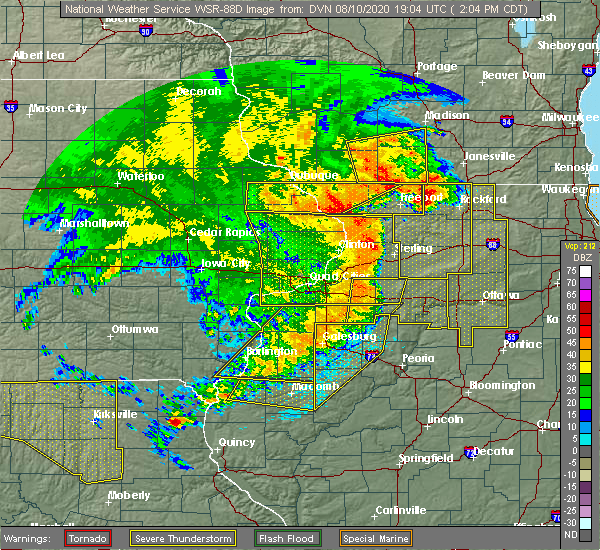 Interactive Hail Maps Hail Map for Davenport, IA