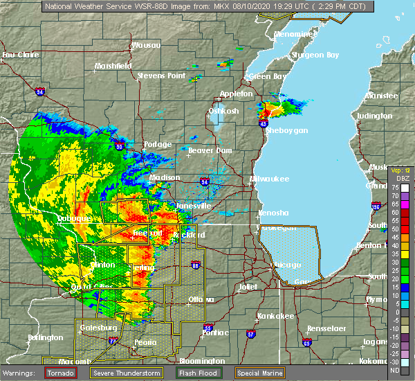 Interactive Hail Maps Hail Map for Evansville, WI