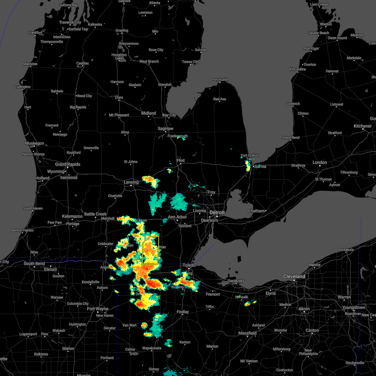 Interactive Hail Maps Hail Map for Manitou BeachDevils Lake, MI