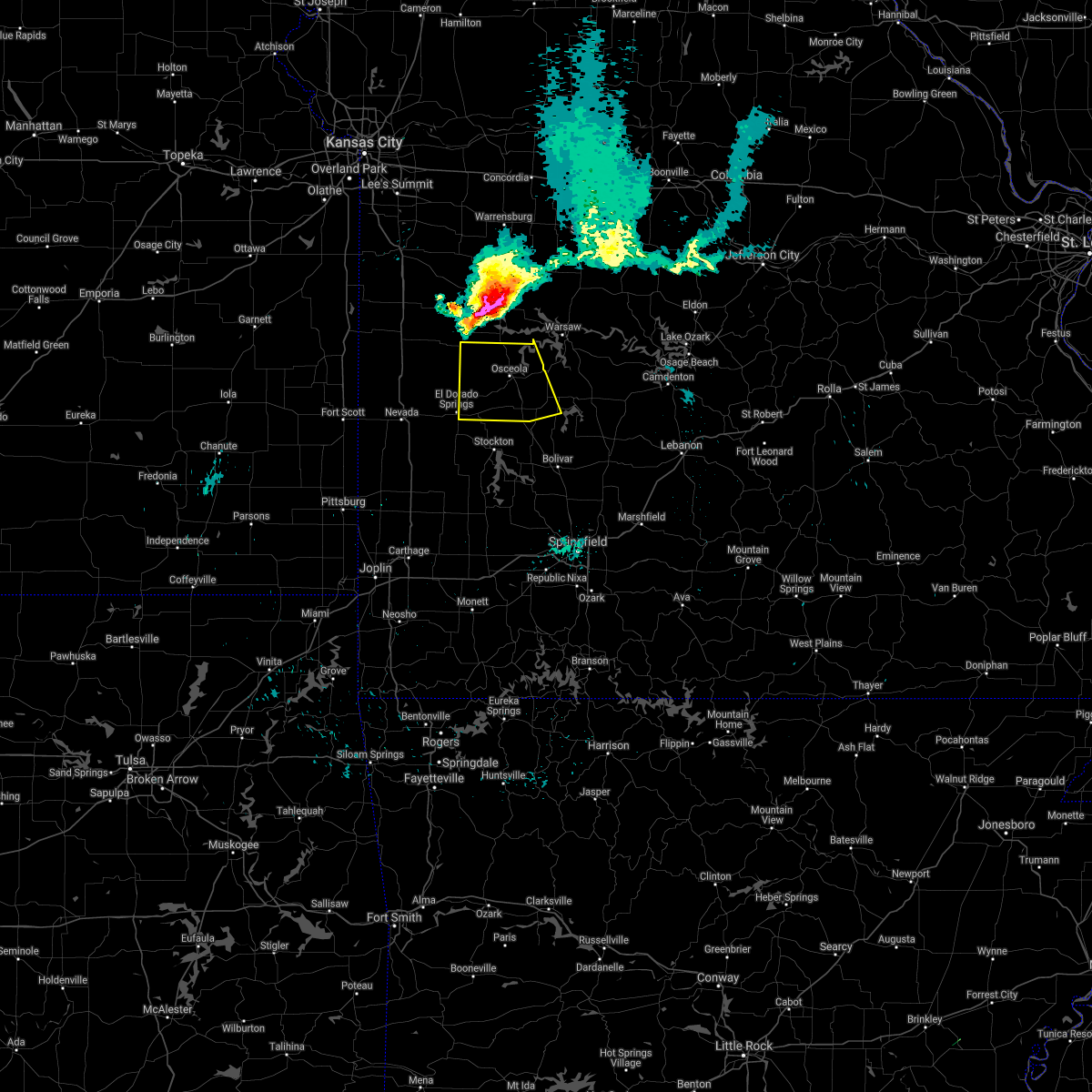Interactive Hail Maps Hail Map for Lowry City, MO
