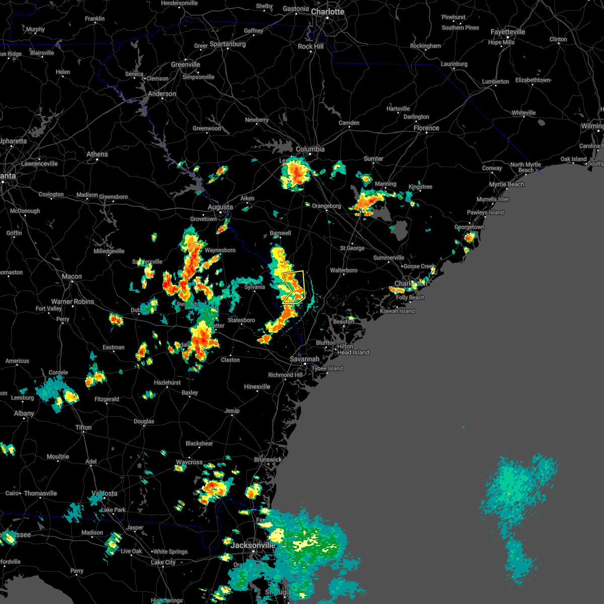 Interactive Hail Maps Hail Map for Brunson, SC