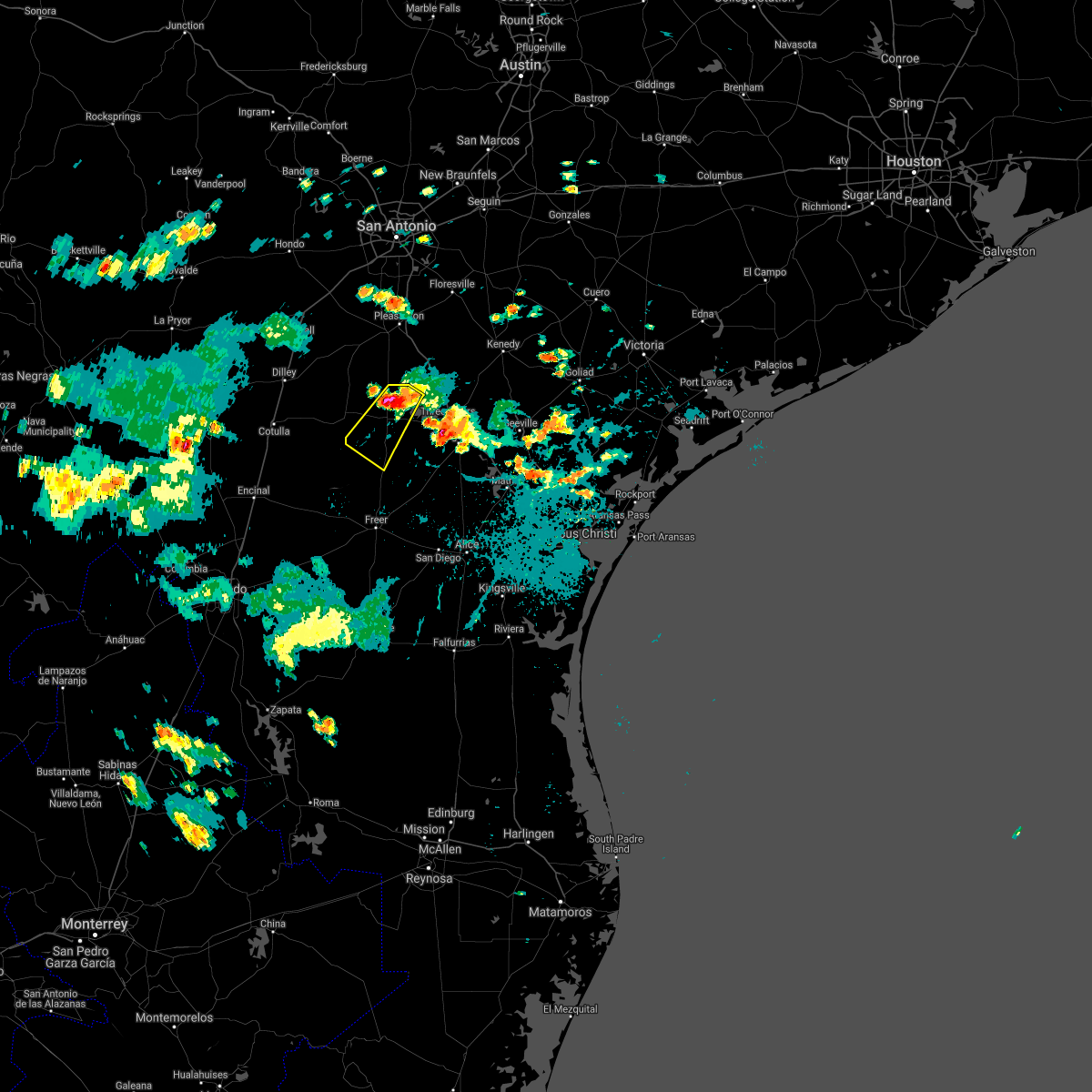 Interactive Hail Maps Hail Map for Tilden, TX