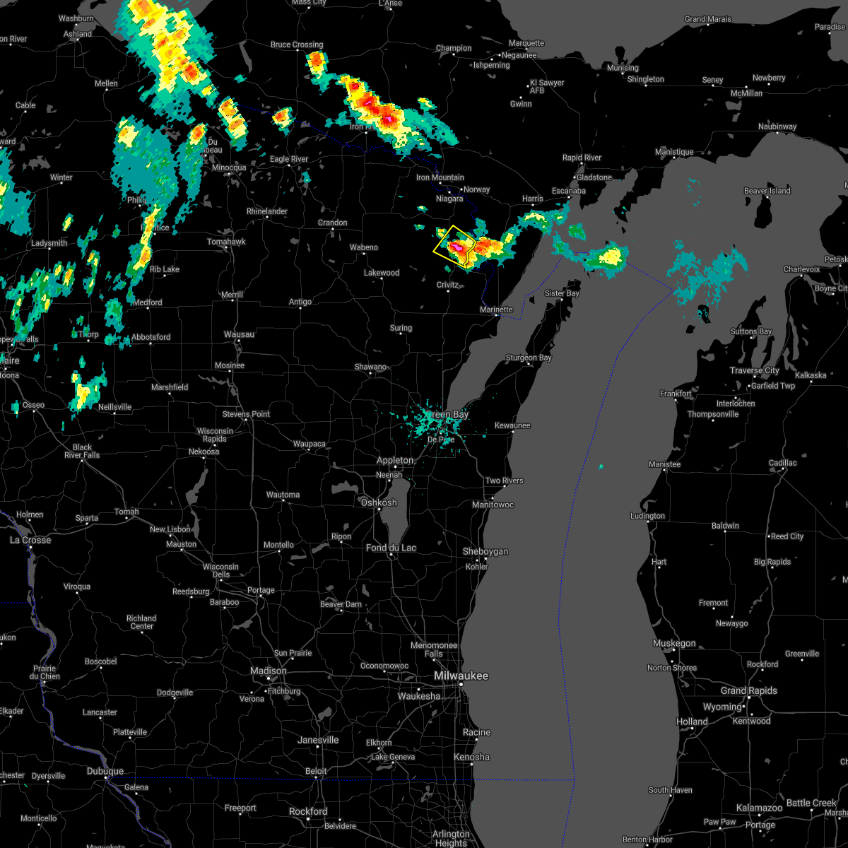 Interactive Hail Maps Hail Map for Amberg, WI