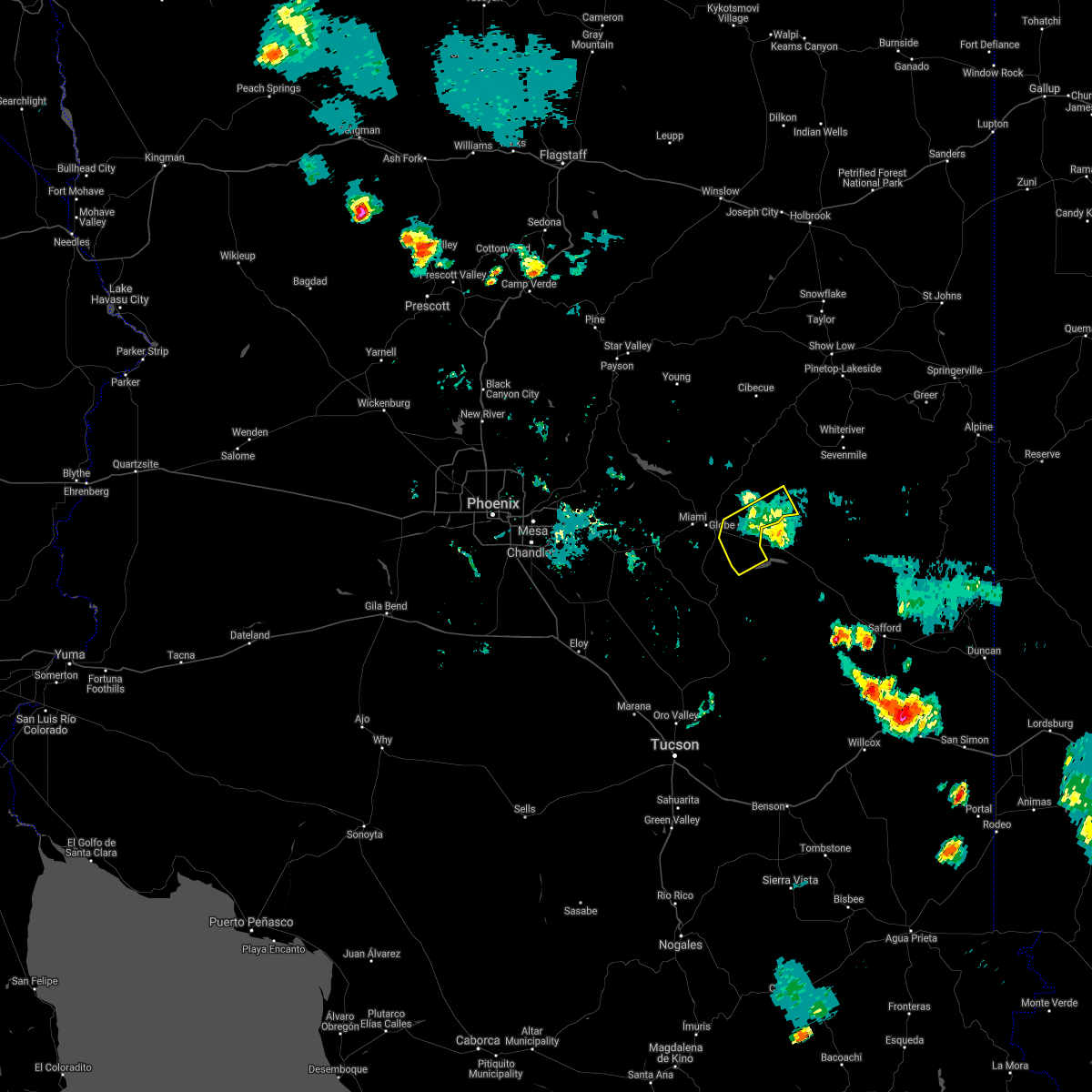 Interactive Hail Maps Hail Map for San Carlos, AZ