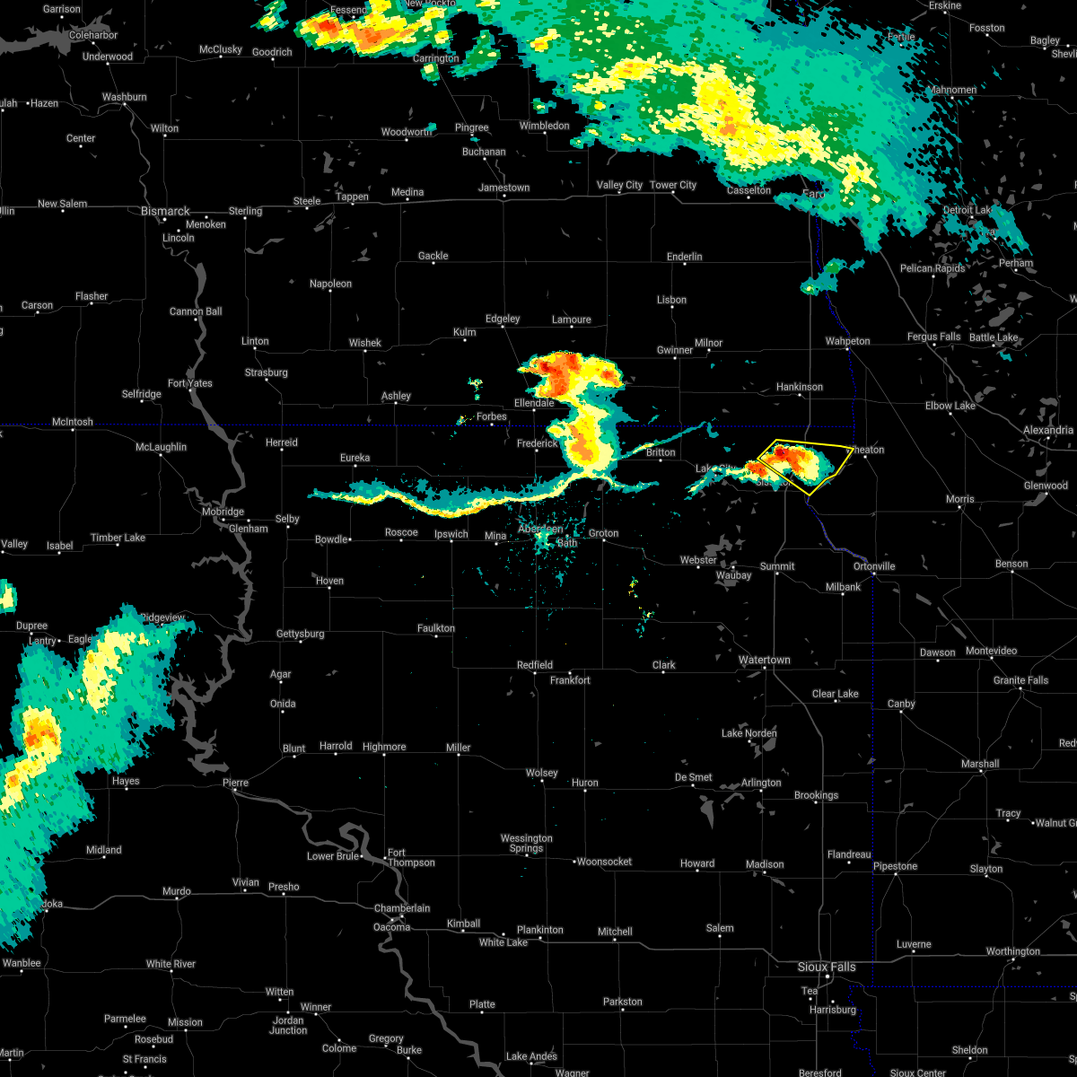 Interactive Hail Maps Hail Map for New Effington, SD