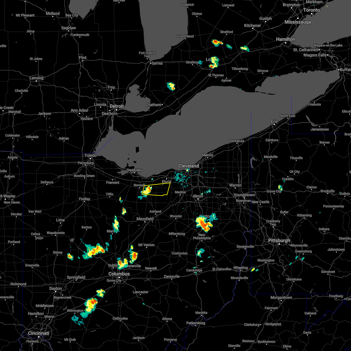Interactive Hail Maps Hail Map for Kipton, OH