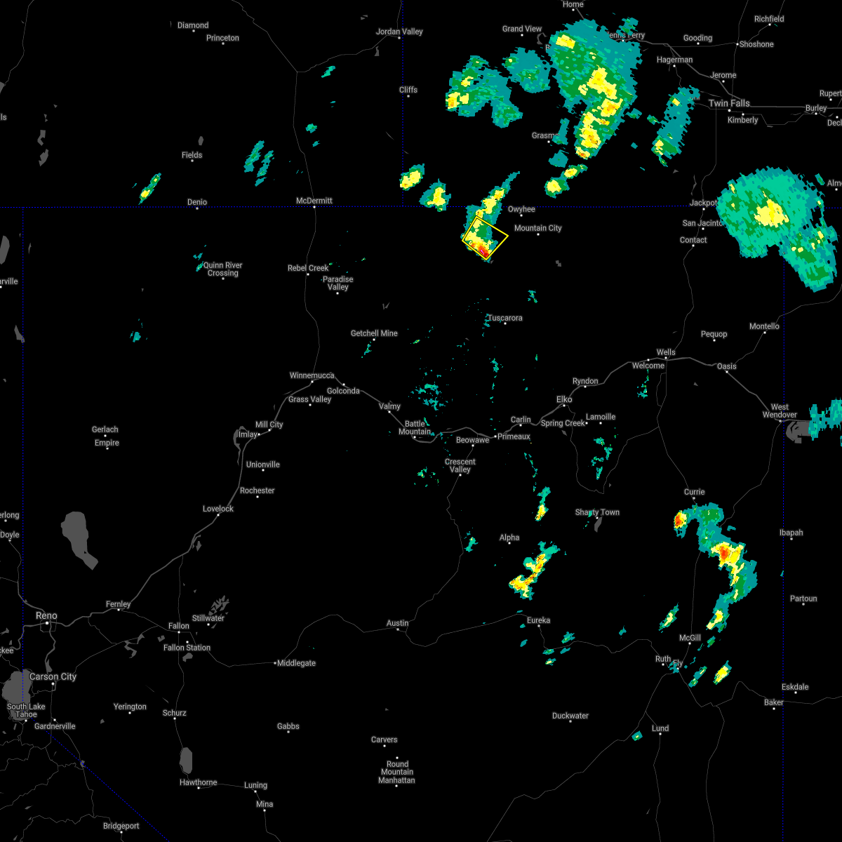 Interactive Hail Maps Hail Map for Owyhee, NV