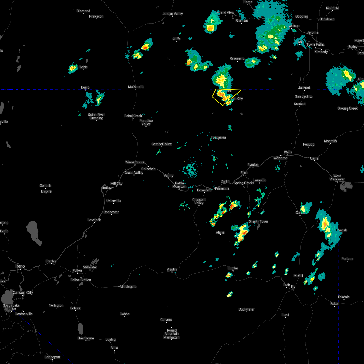 Interactive Hail Maps Hail Map for Owyhee, NV