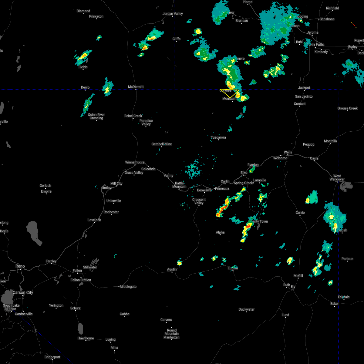 Interactive Hail Maps Hail Map for Owyhee, NV