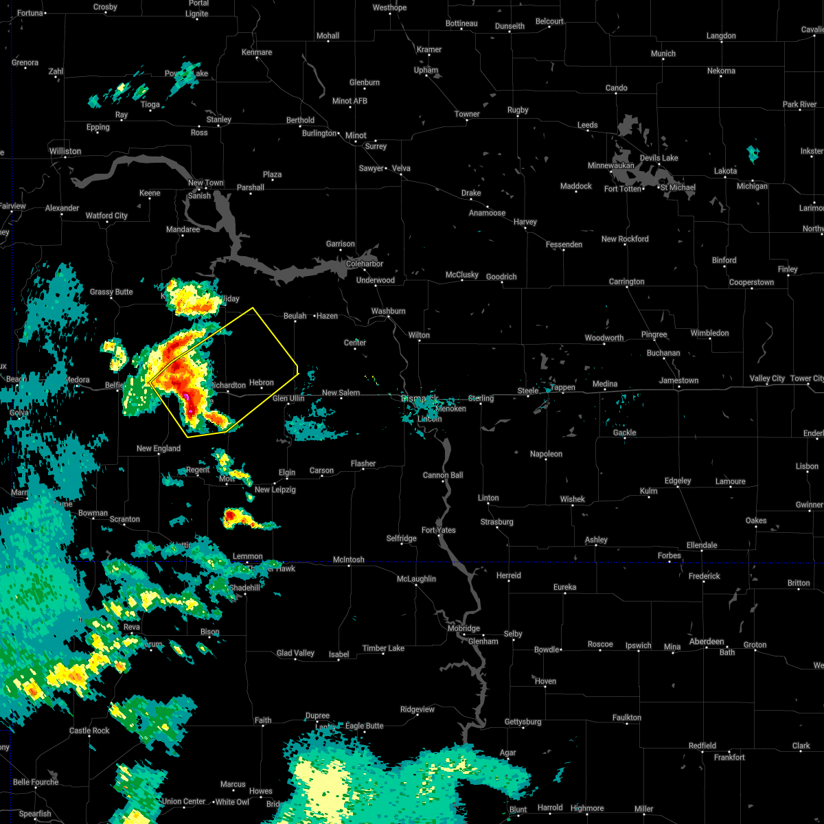 Interactive Hail Maps Hail Map for Dickinson, ND