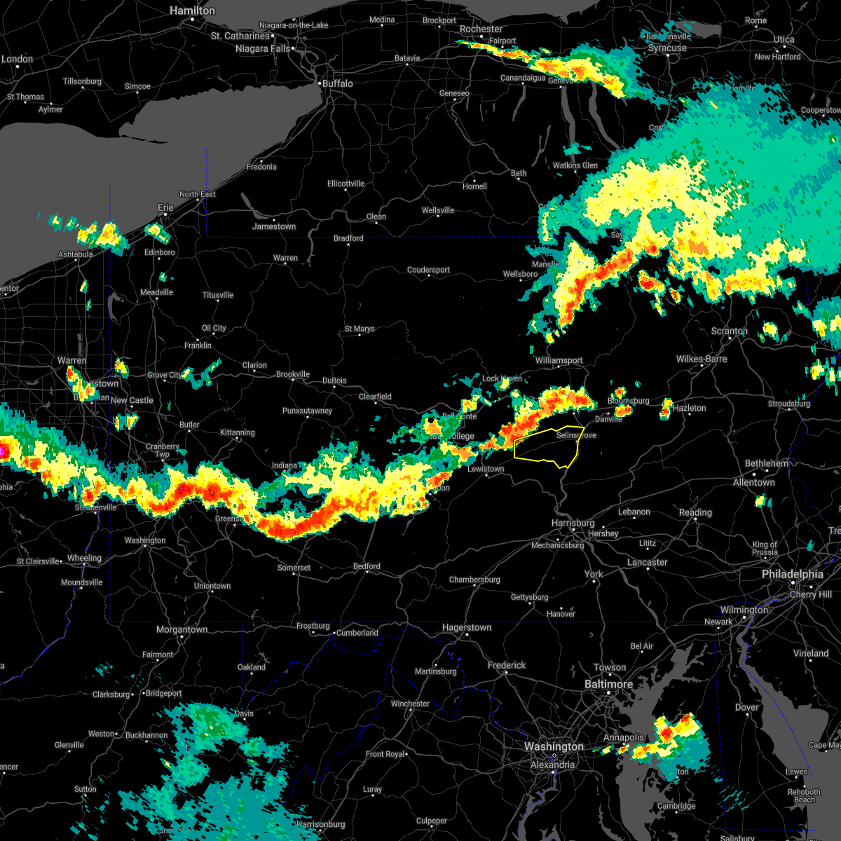 Interactive Hail Maps Hail Map for Mount Pleasant Mills, PA