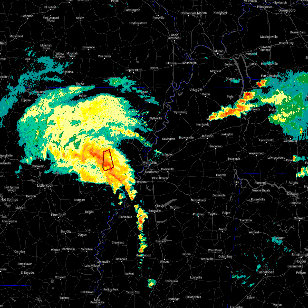 Interactive Hail Maps Hail Map for Hickory Ridge, AR