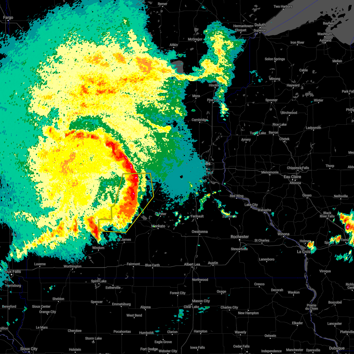 Interactive Hail Maps Hail Map for Arlington, MN