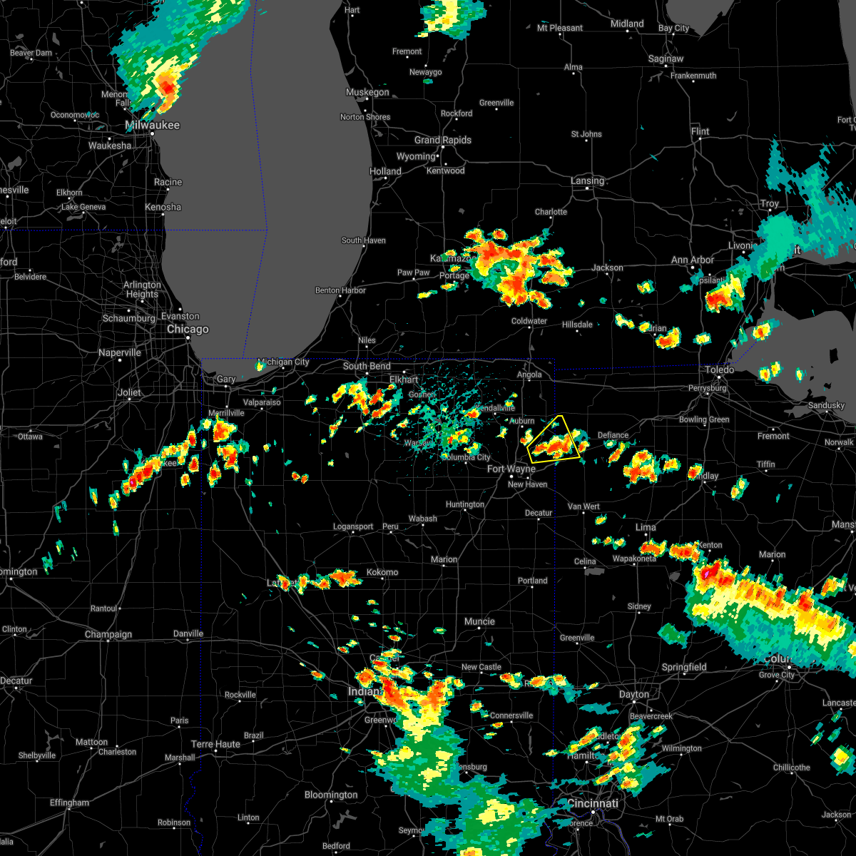 Interactive Hail Maps Hail Map for LeoCedarville, IN