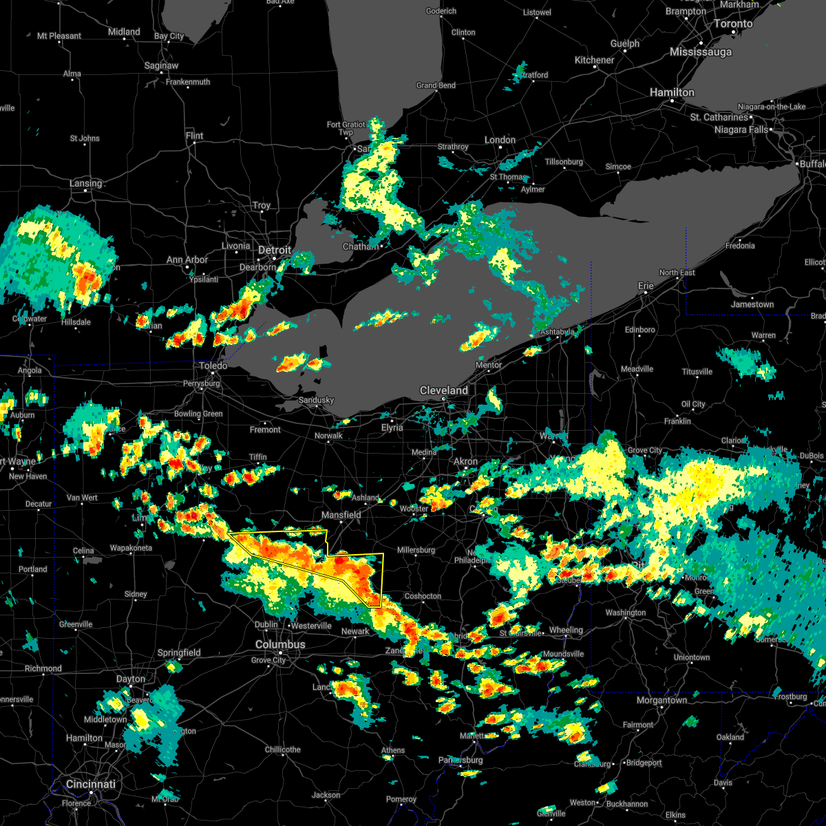 Interactive Hail Maps Hail Map for Cardington, OH