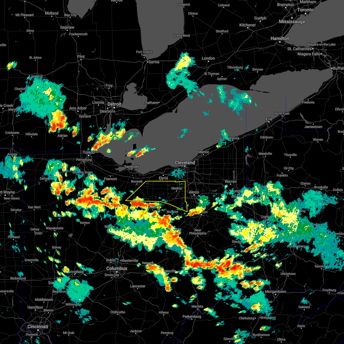 Interactive Hail Maps Hail Map for Kipton, OH