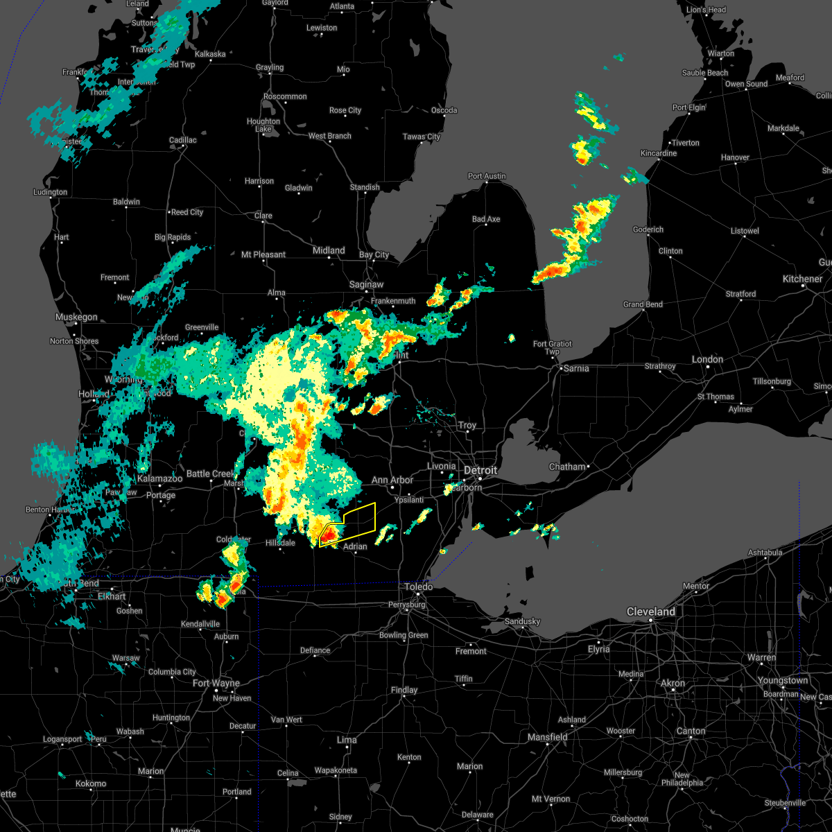Interactive Hail Maps Hail Map for Manitou BeachDevils Lake, MI