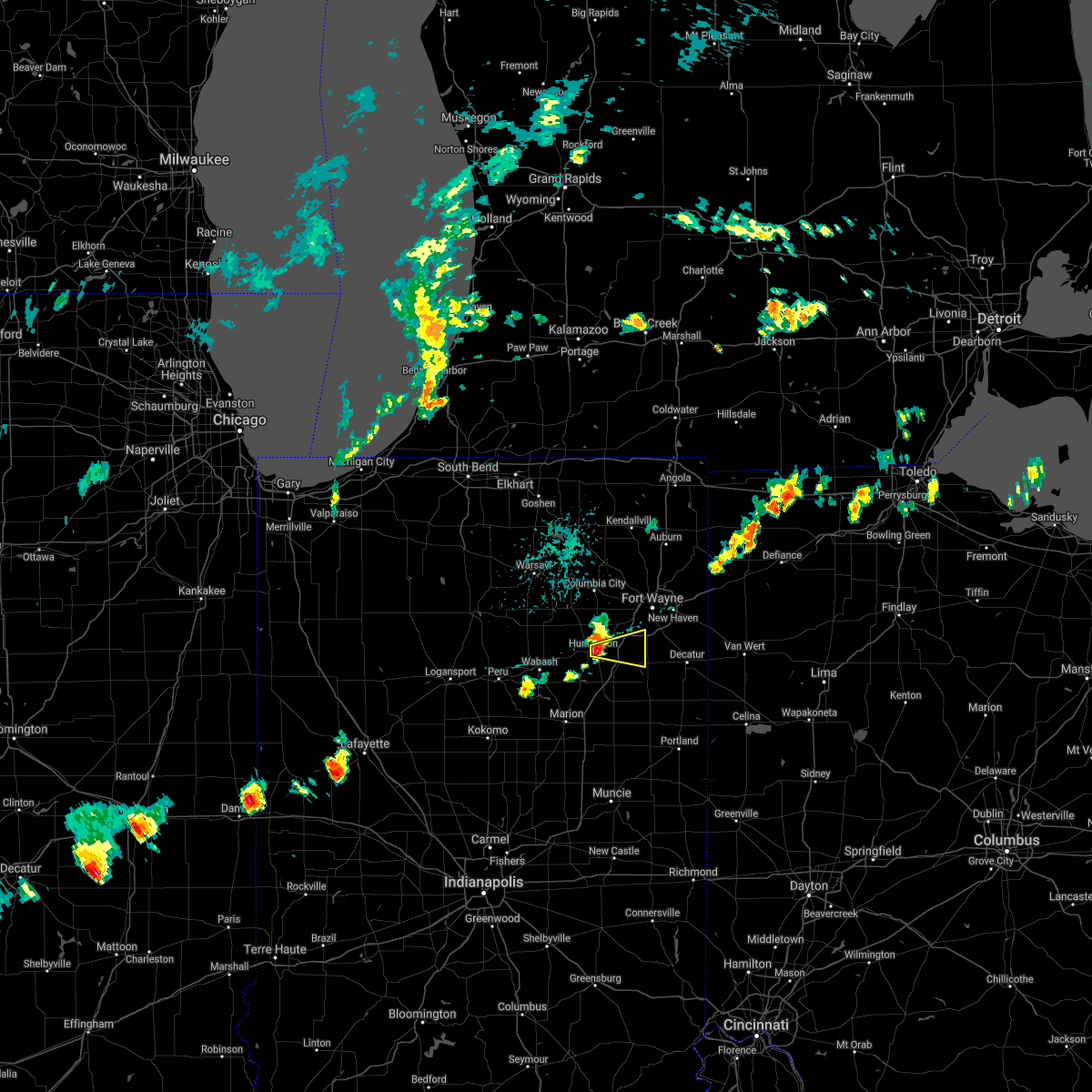 Interactive Hail Maps Hail Map for Huntington, IN