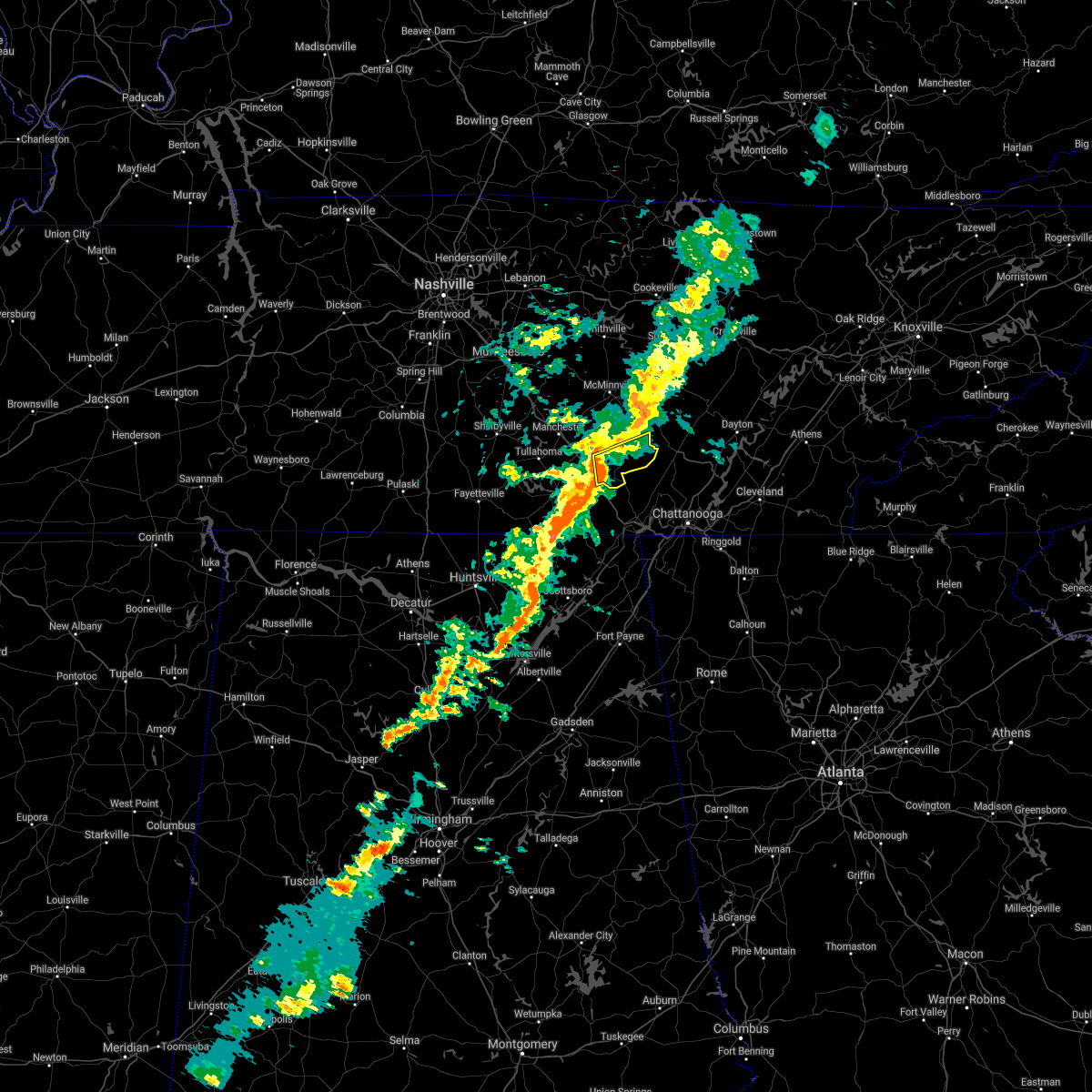 Interactive Hail Maps Hail Map for Beersheba Springs, TN