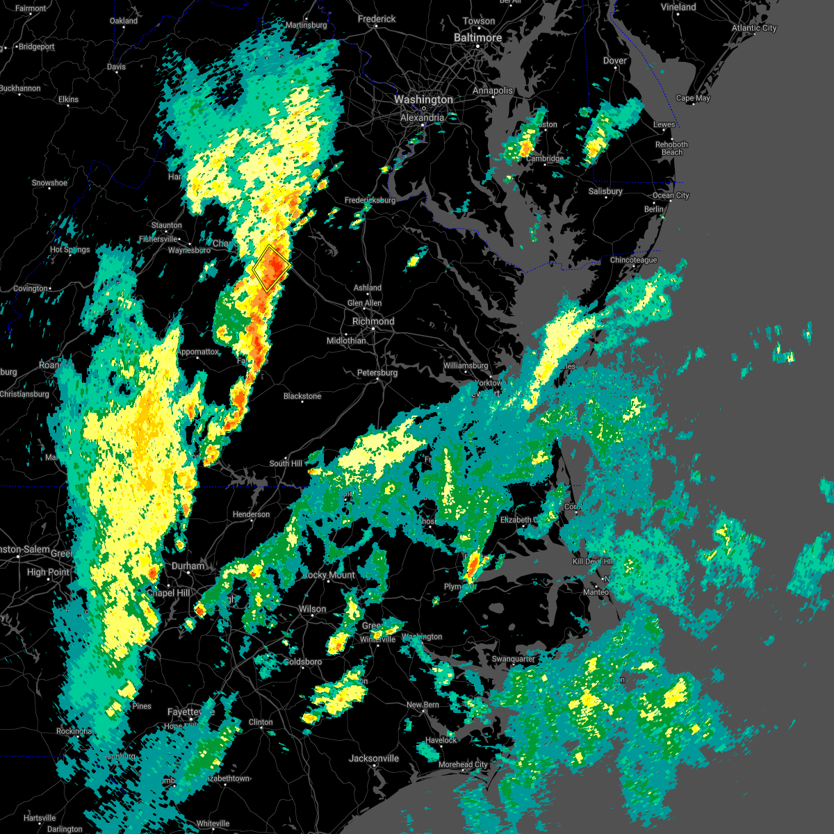 Interactive Hail Maps Hail Map for Palmyra, VA