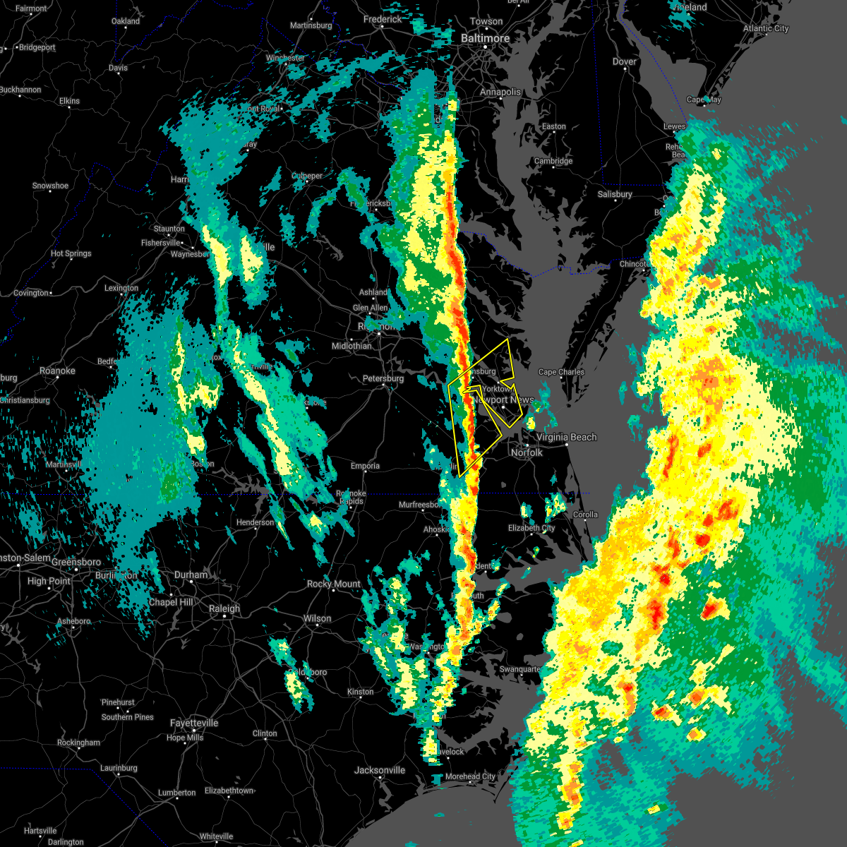 Interactive Hail Maps Hail Map for Williamsburg, VA