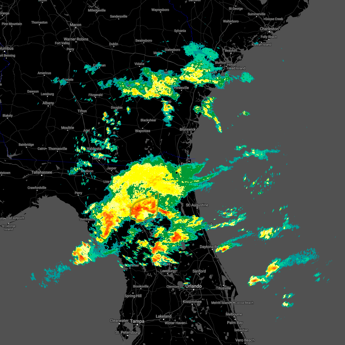 Interactive Hail Maps Hail Map for Brooker, FL
