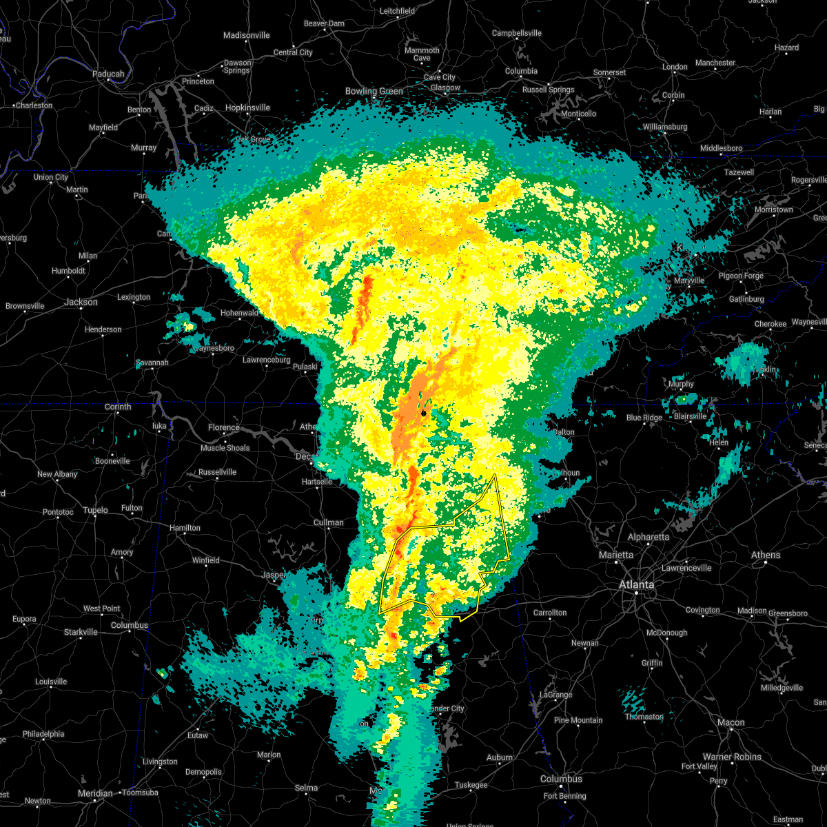 Interactive Hail Maps Hail Map for Cedar Bluff, AL