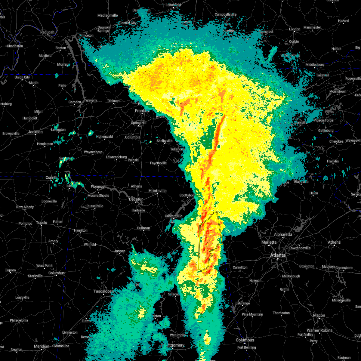 Interactive Hail Maps Hail Map for Cedar Bluff, AL